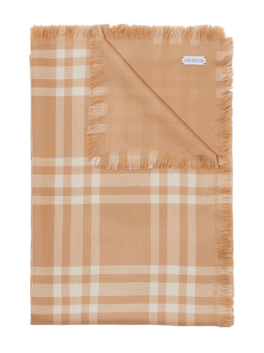 reversible check-pattern scarf - 3