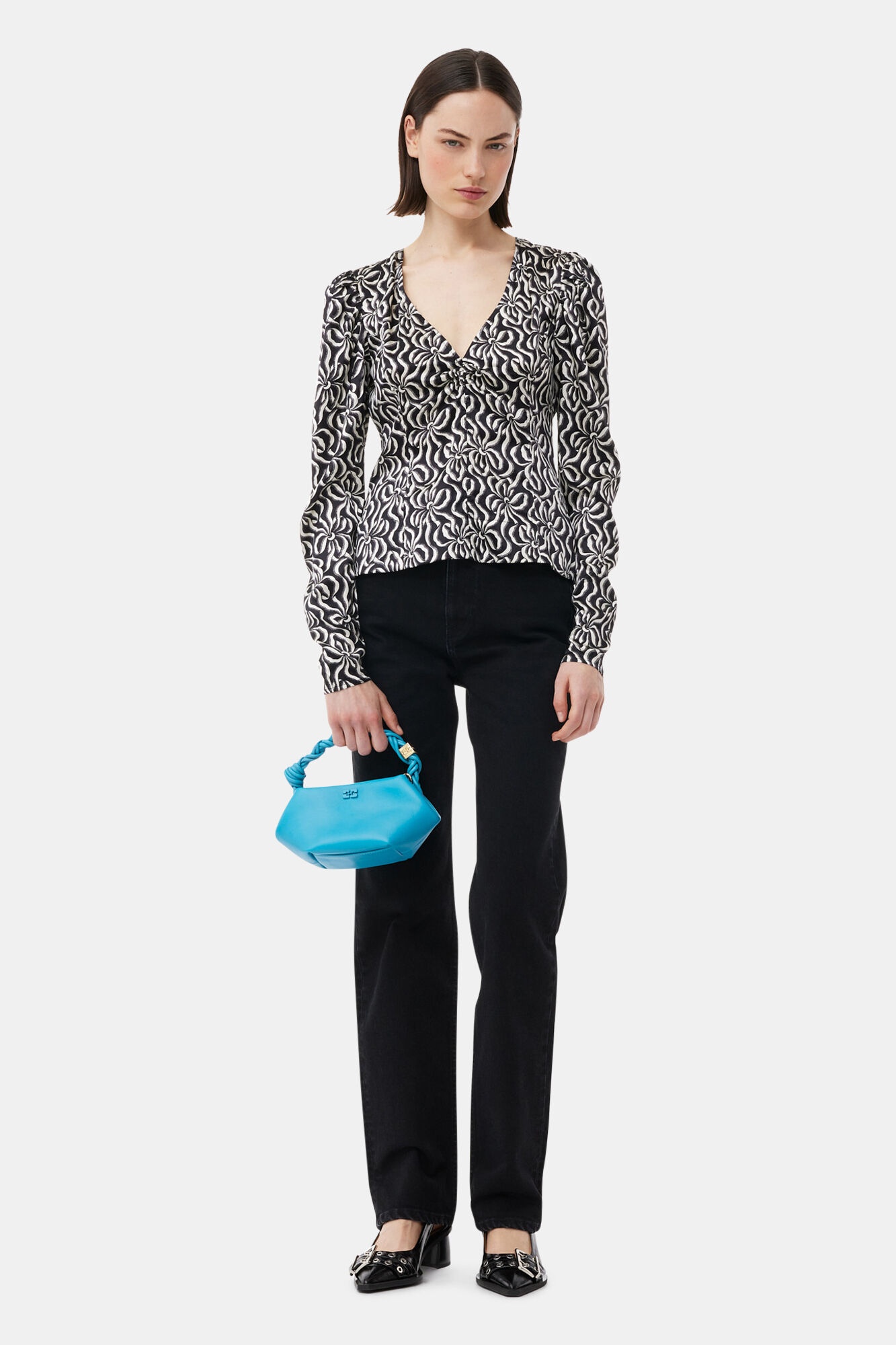 BLUE MINI GANNI BOU BAG - 4