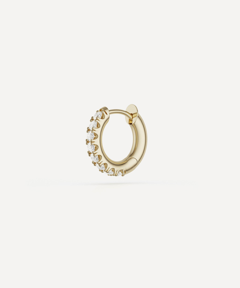 18ct Gold Mini Micro Hoop Earring 1