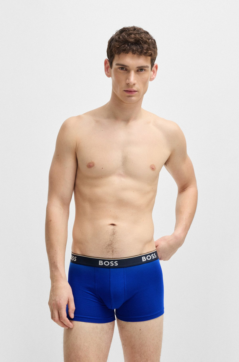 THREE-PACK OF STRETCH-COTTON TRUNKS WITH LOGO WAISTBAND 7