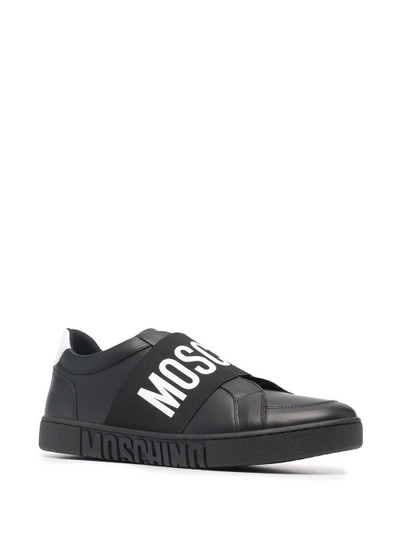 Moschino logo-print slip-on sneakers outlook