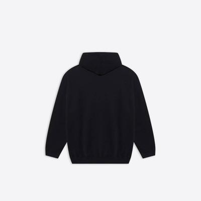 BALENCIAGA Women's Bb Corp Hoodie Medium Fit in Black outlook