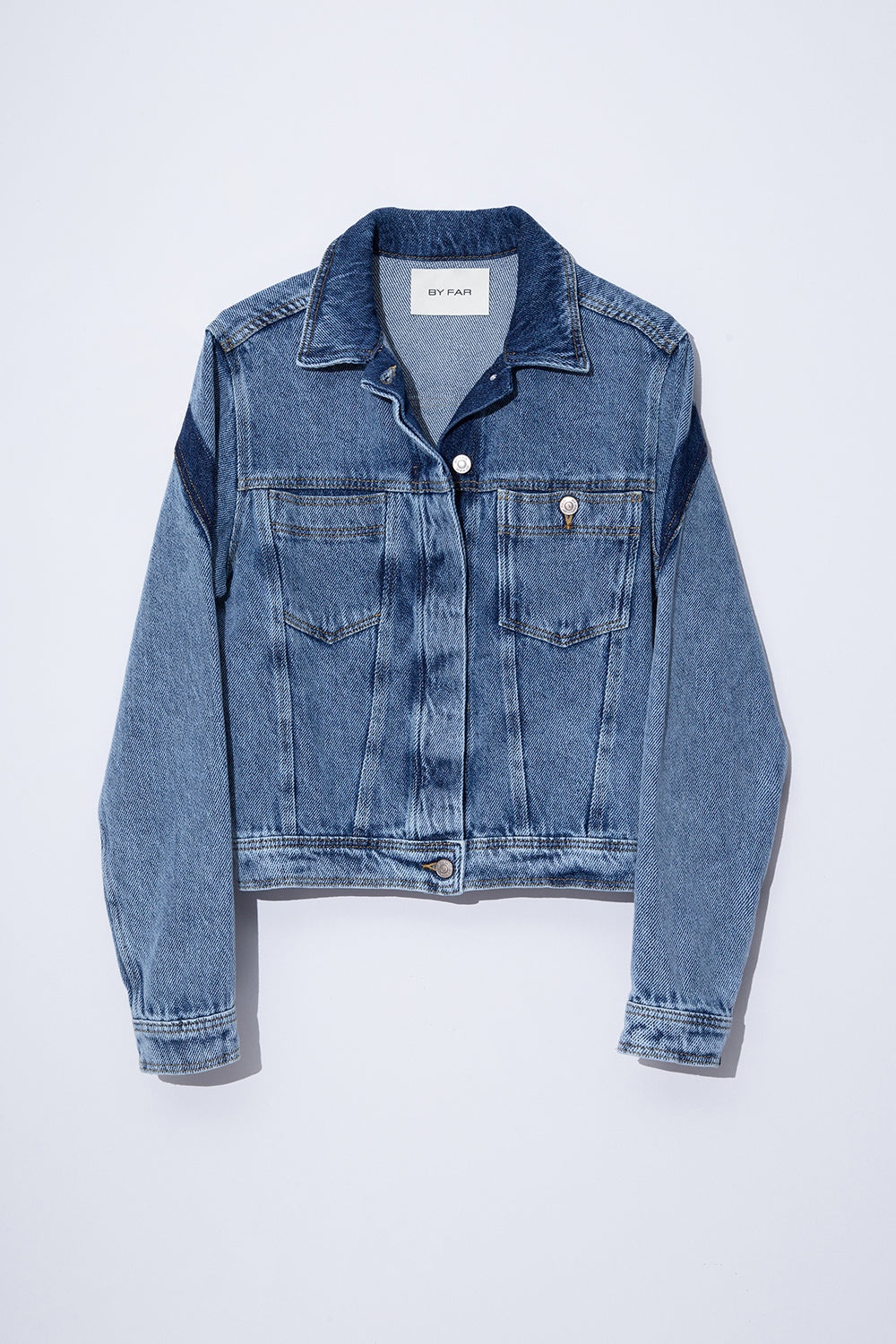 D DENIM REGULAR JACKET STONE WASH COTTON - 1