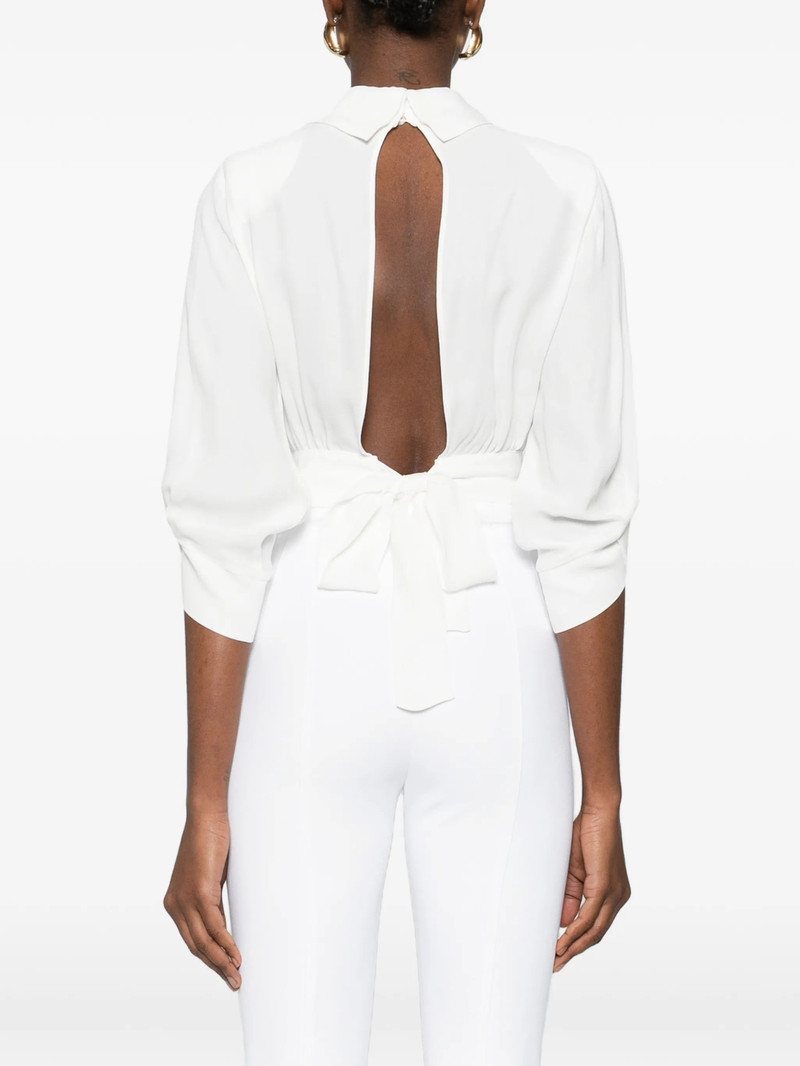 Elisabetta Franchi Open-back Collared Blouse 4
