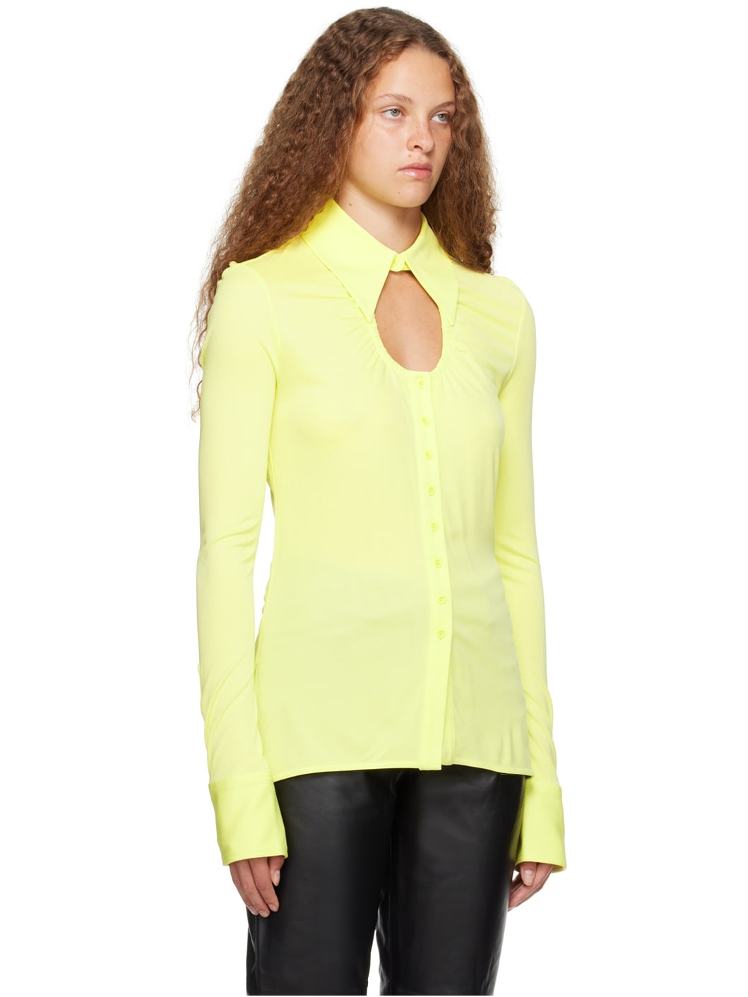 Yellow Proenza Schouler White Label Keyhole Shirt - 2