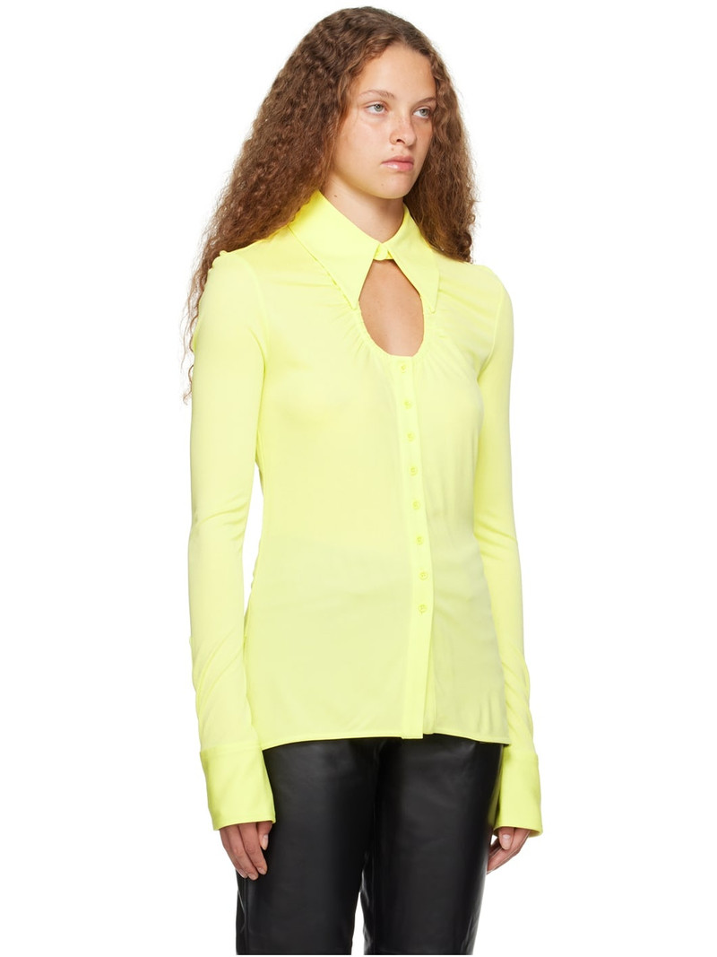 Yellow Proenza Schouler White Label Keyhole Shirt 2