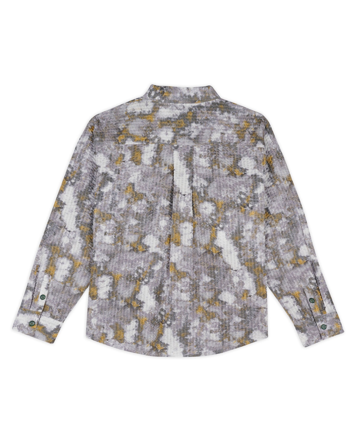 Distorted Heat Long Sleeve Button Up - Grey - 2