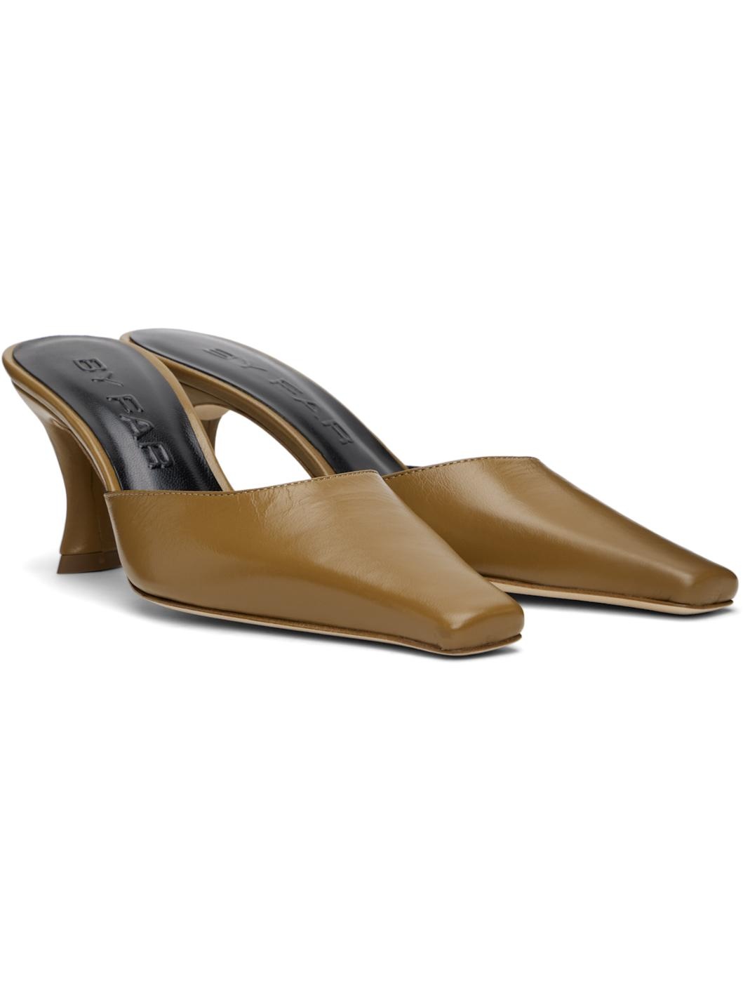 Brown Selene Mules - 4