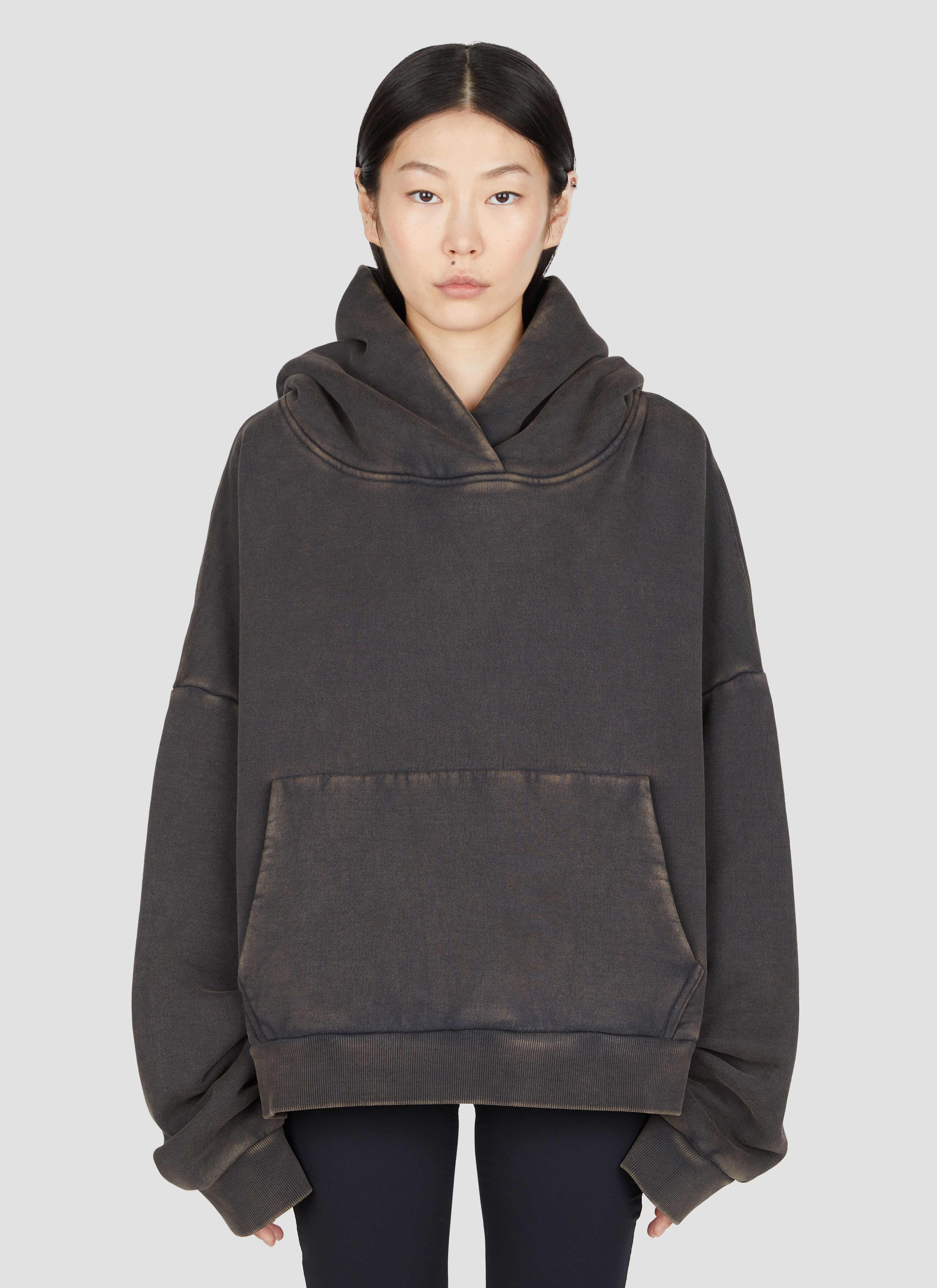Washed Heavy Hooded Sweatshirt - 1