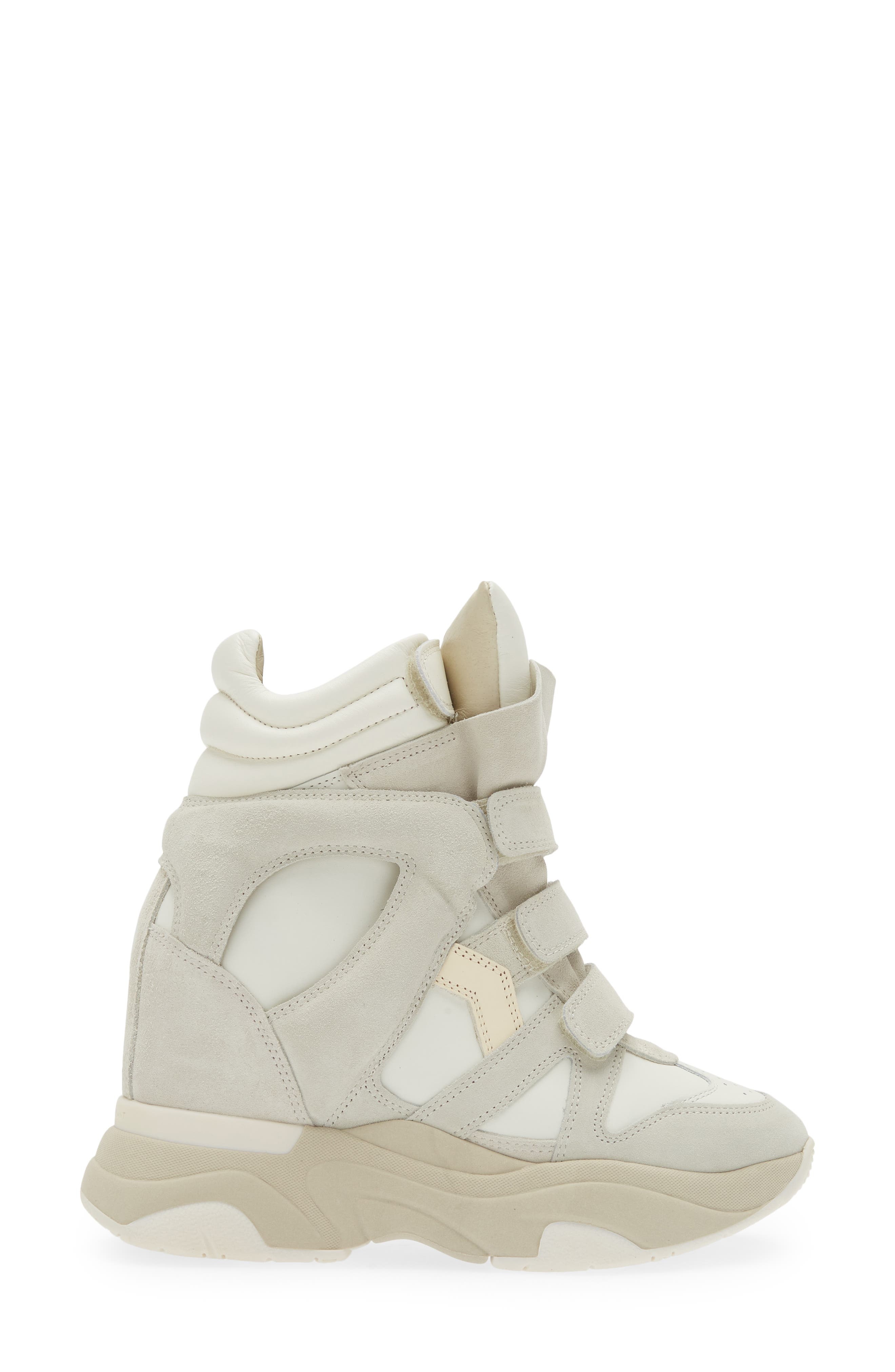 Isabel Marant Balskee Hidden Wedge High Top Sneaker in White at Nordstrom - 3