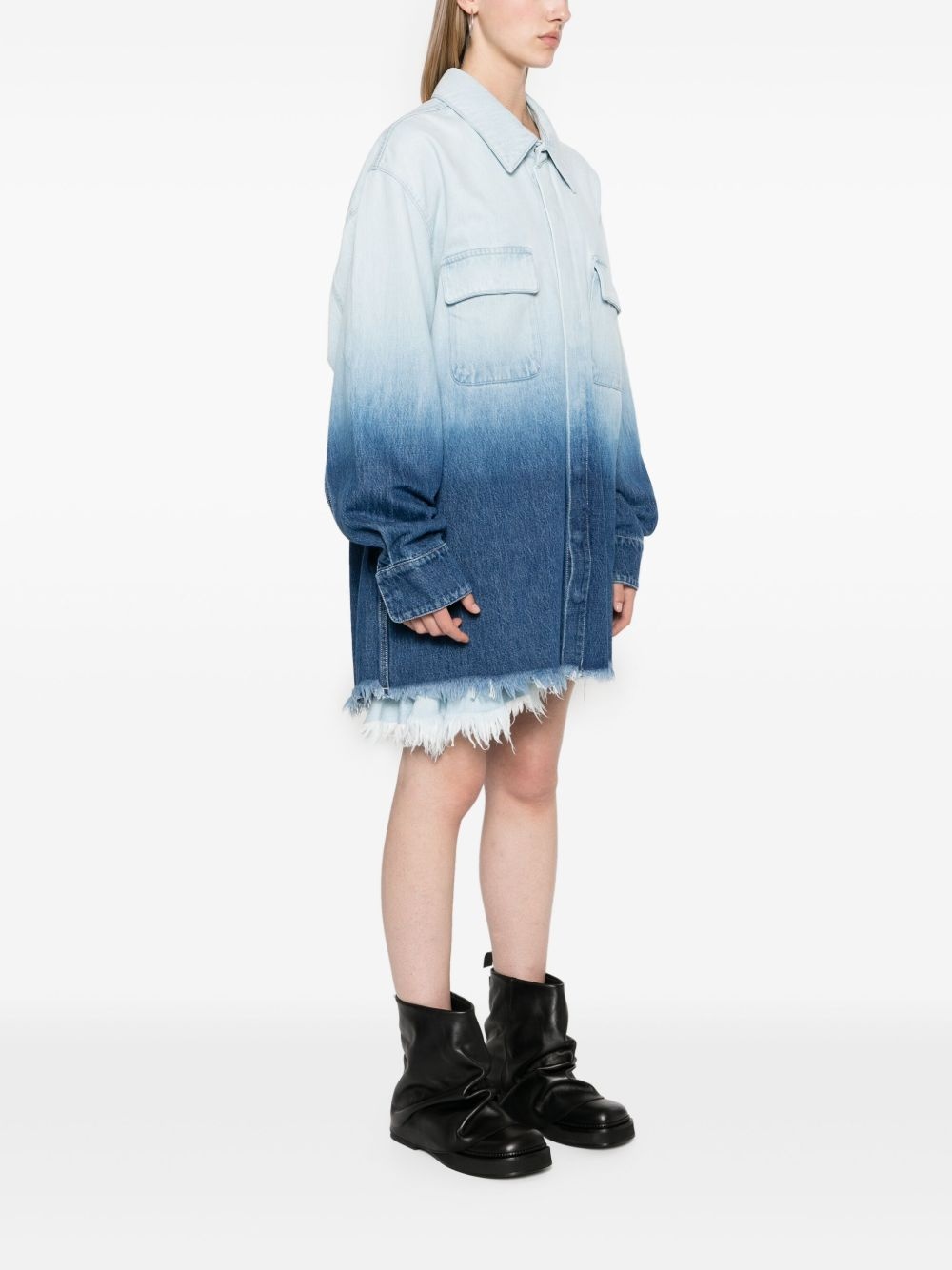 ombré-effect denim jacket - 3
