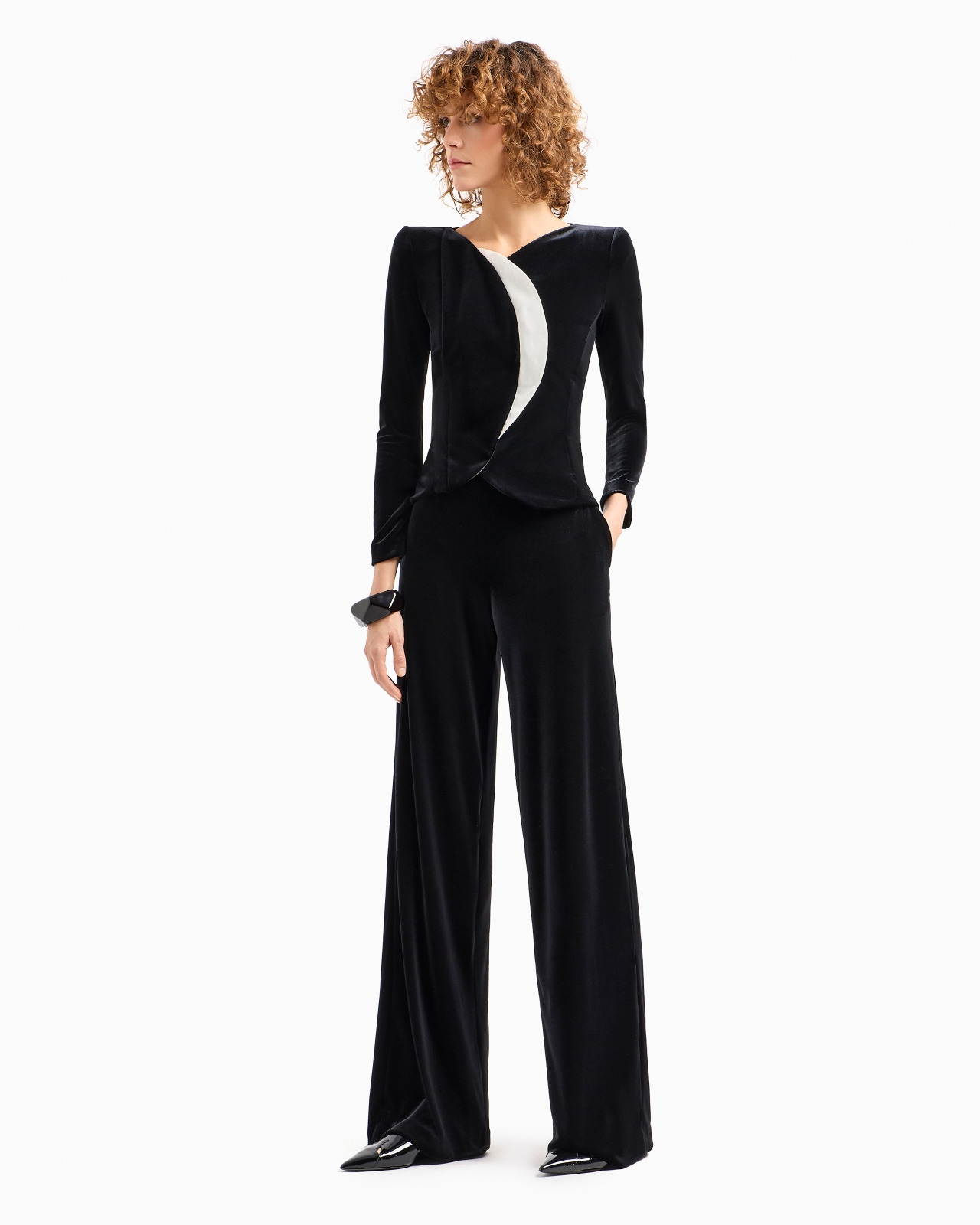 Moon Capsule collection chenille jersey jacket with organza crescent moon - 4