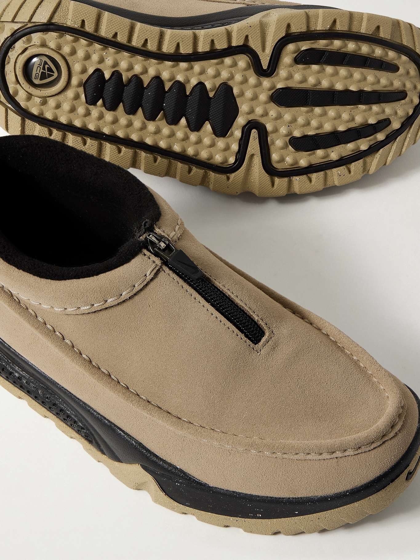 ACG Izy rubber-trimmed suede sneakers Beige - 4