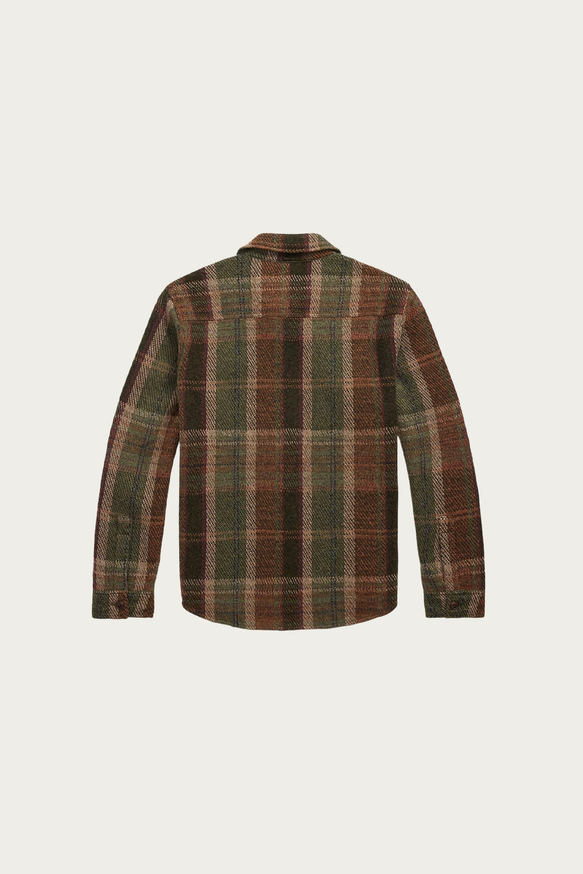 Plaid Wool-Cashmere Workshirt Sweater - Olive Multi - 2