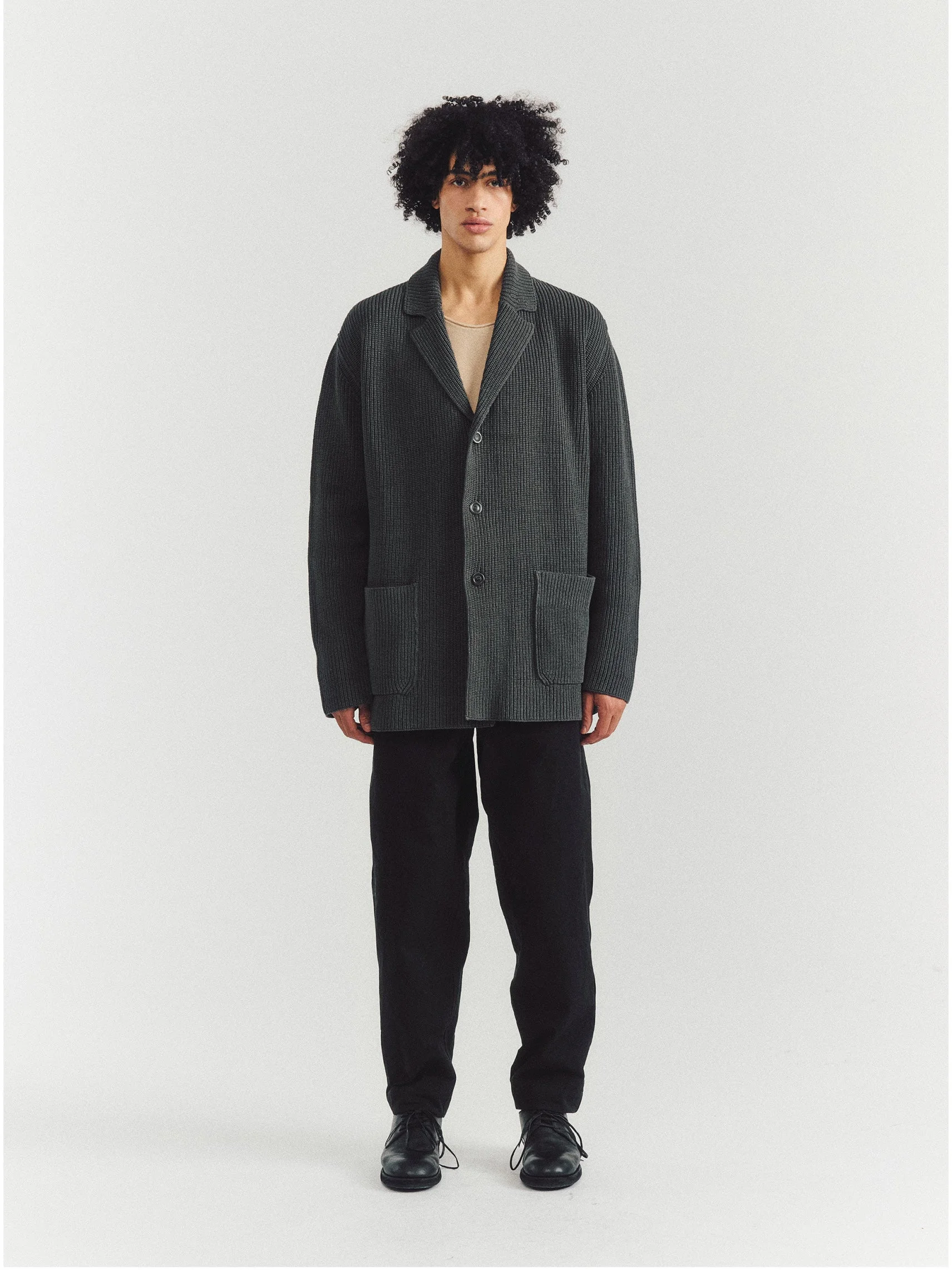 PANNOCCHIA JACKET - CREPE COT - STORM - 1