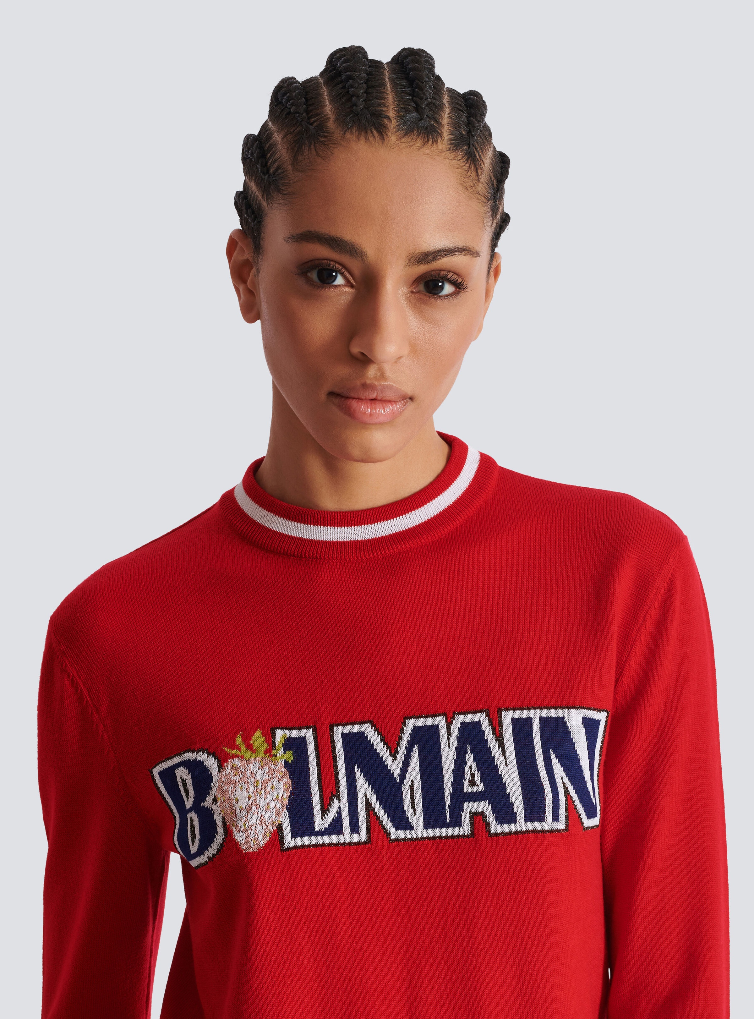 Wool Balmain Strawberry jumper - 7