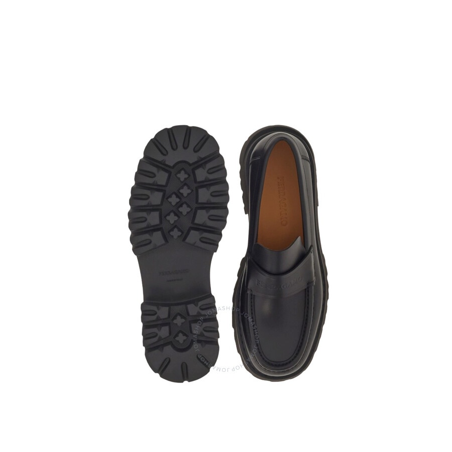 Ferragamo Black Fergal Chunky Loafers - 4
