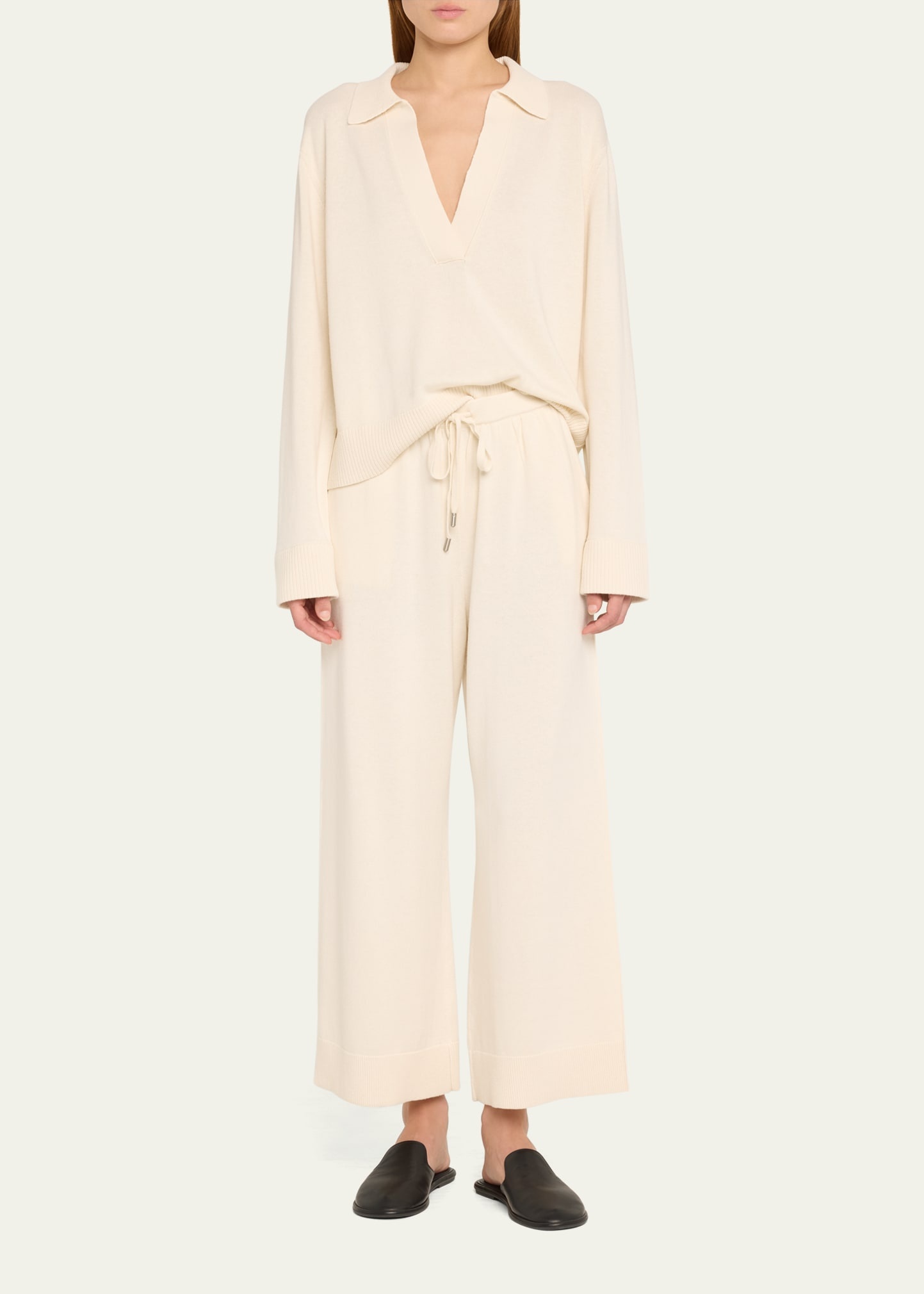 Bobbie Cotton and Cashmere Polo Sweater - 2