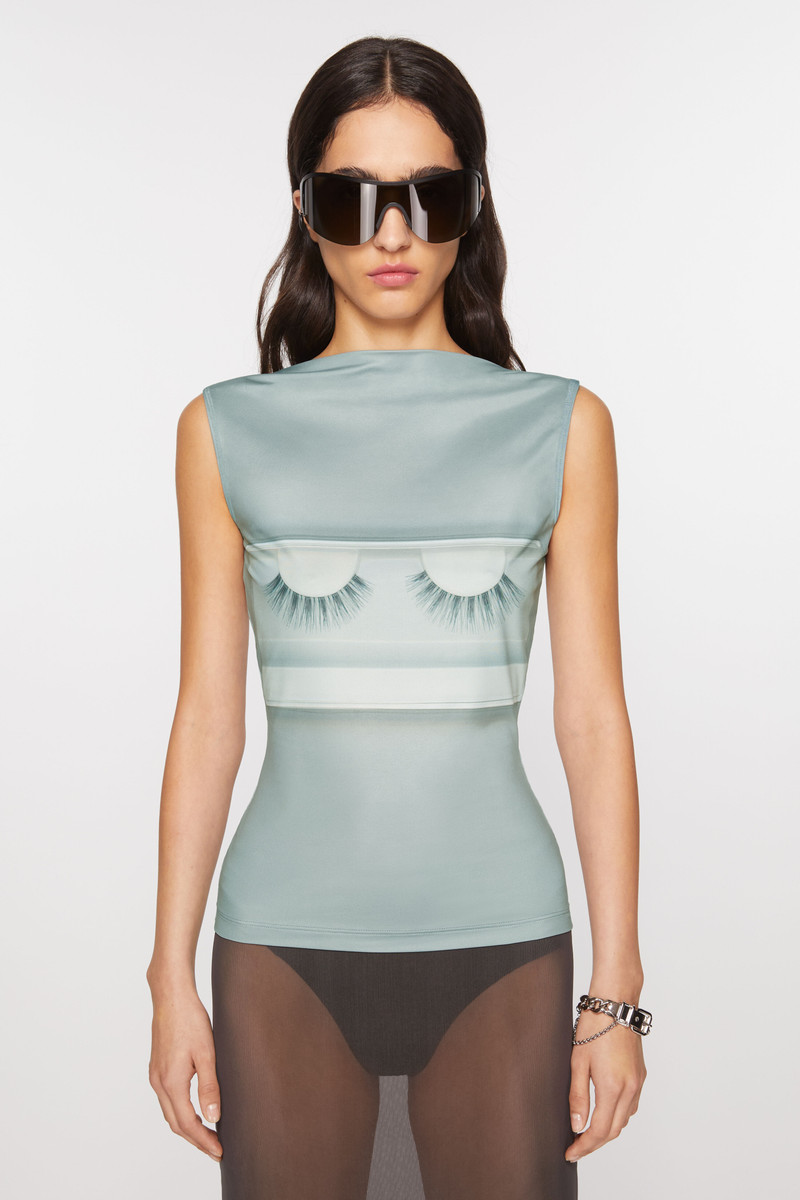 Acne Studios Print top - Light grey/grey outlook