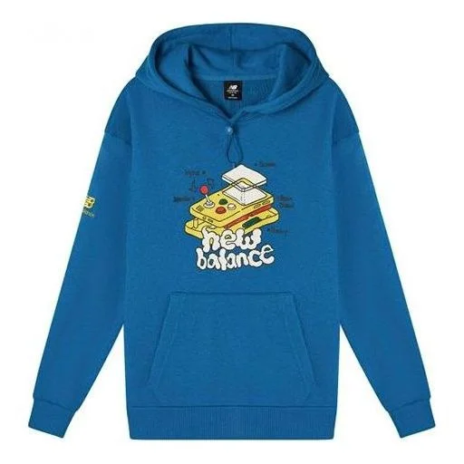 New Balance Graphic Print Hoodie 'Blue White' AMT11336-BMT - 1