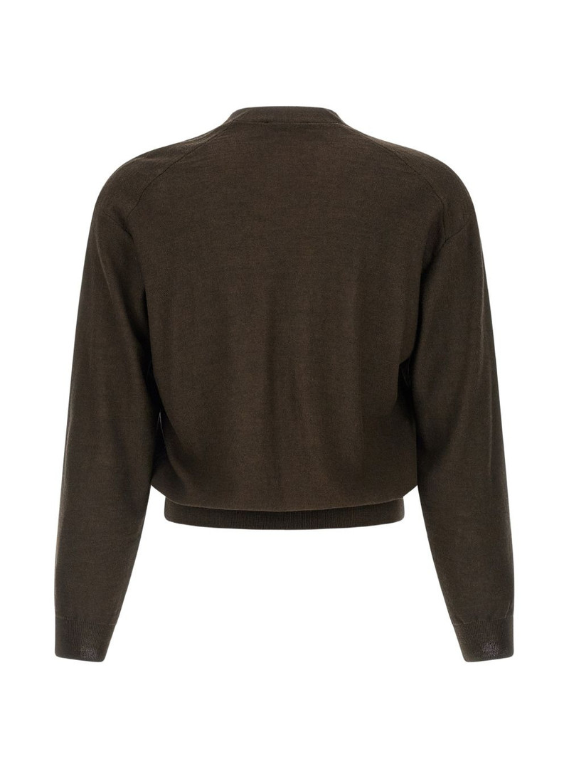 Lemaire Twisted V-neck wool cardigan outlook