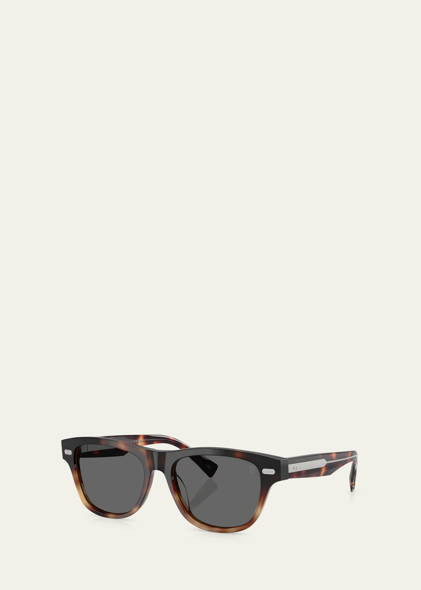 Havana Rectangle Acetate Sunglasses - 2