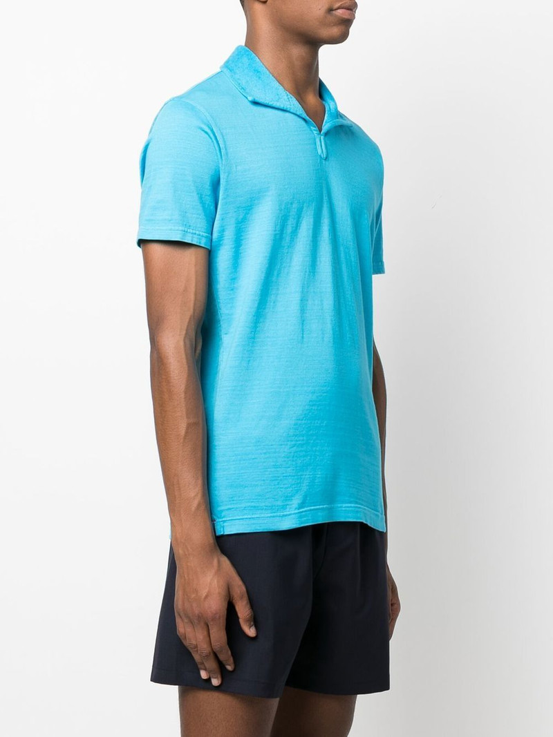 Albert towelling-trim polo shirt 3