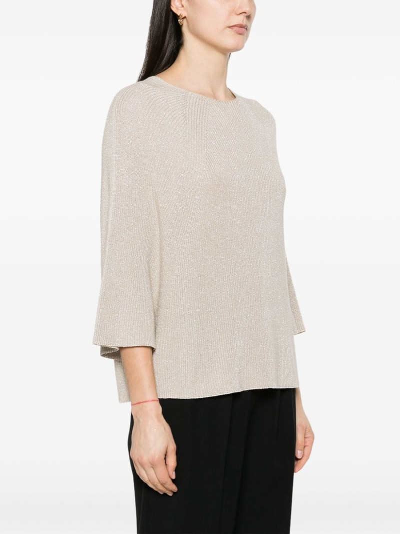 metallic-threading batwing-sleeves jumper 3