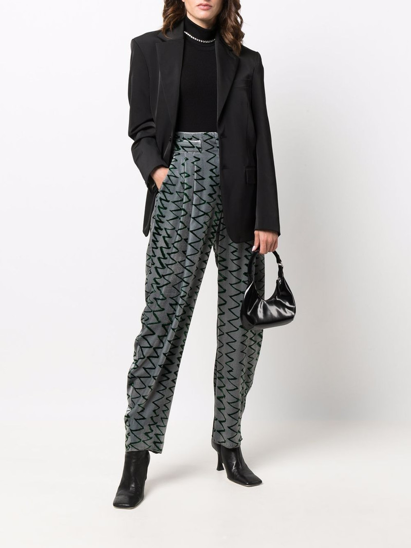 EMPORIO ARMANI zigzag-embroidered trousers outlook