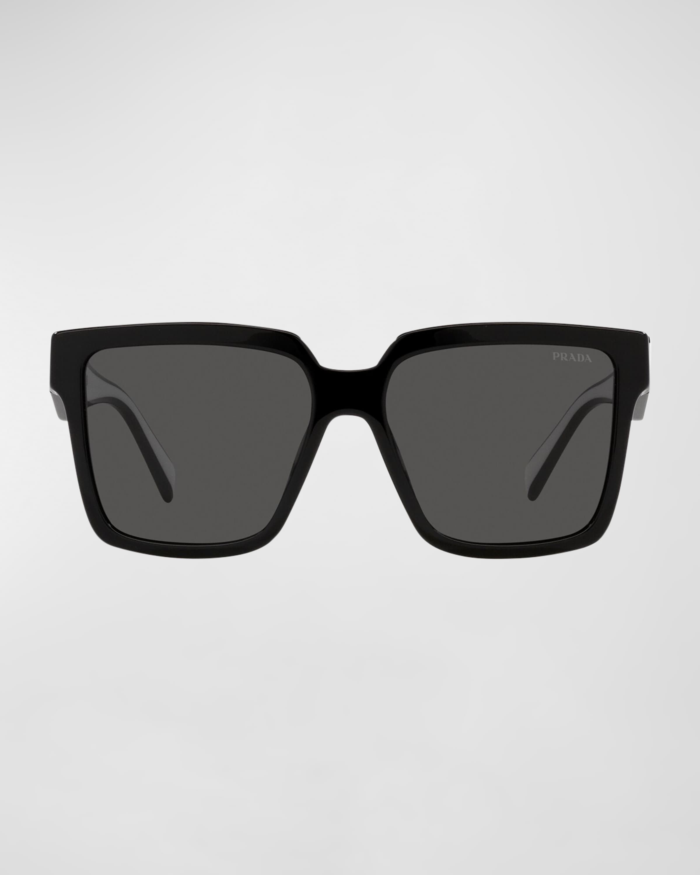 Contrasting Logo Square Acetate & Plastic Sunglasses - 3