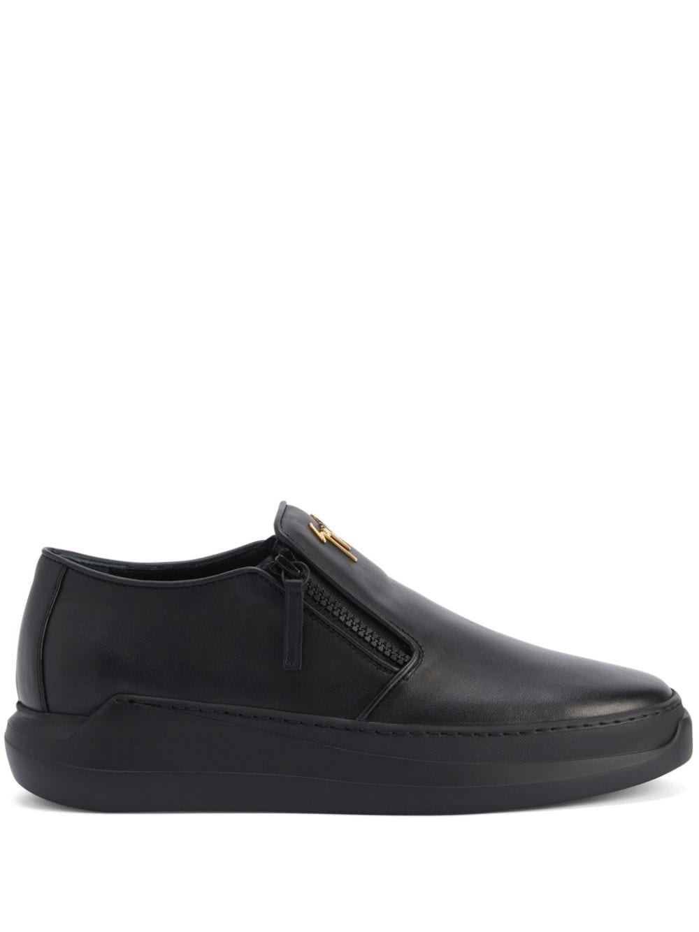 Conley zip-up leather loafers - 1