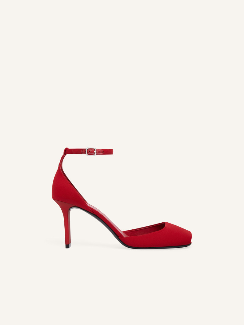 PEEP TOE JERSEY PUMPS 1