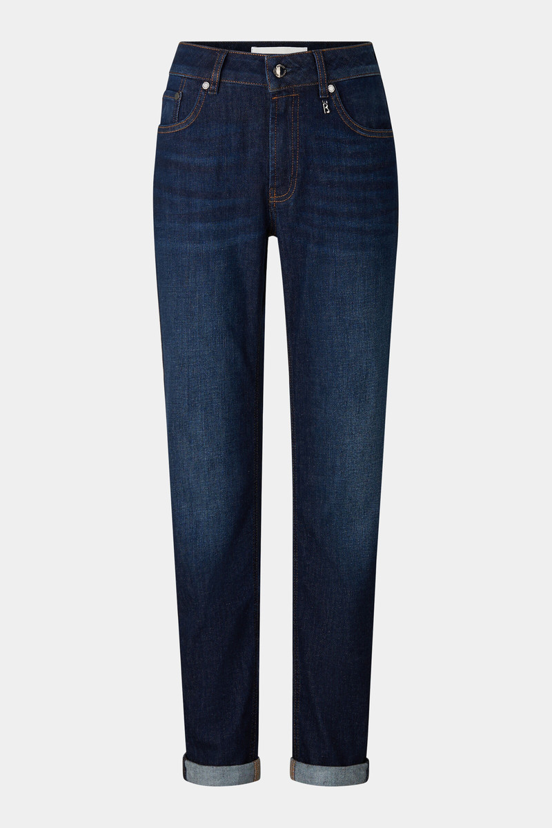 Bridget girlfriend fit jeans in Dark Denim Blue 1