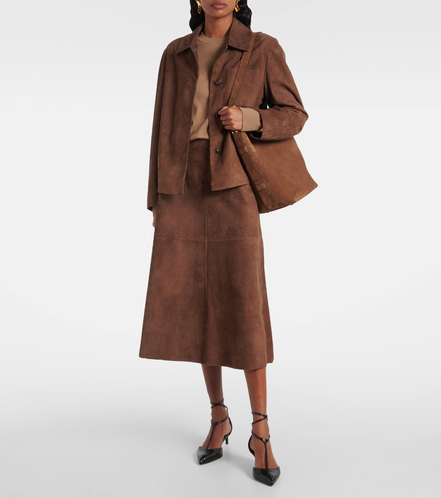 Suede midi skirt - 2