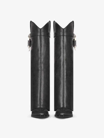 Givenchy SHARK LOCK COWBOY BOOTS IN AGED LEATHER outlook