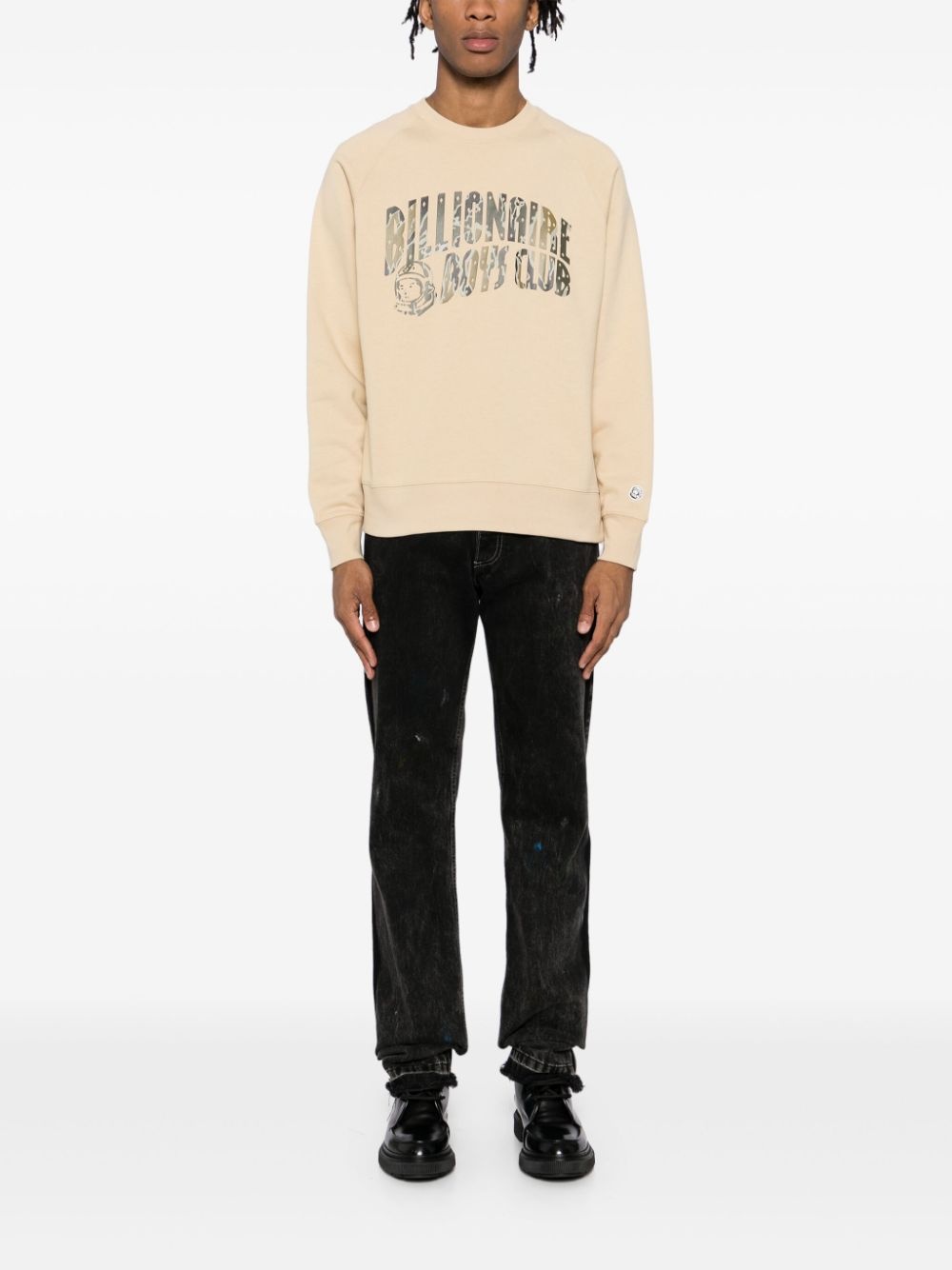 camouflage arch logo crewneck sweatshirt - 2