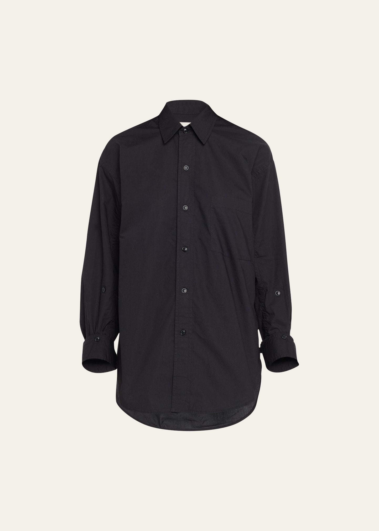 Kayla Oversized Button-Front Shirt - 1