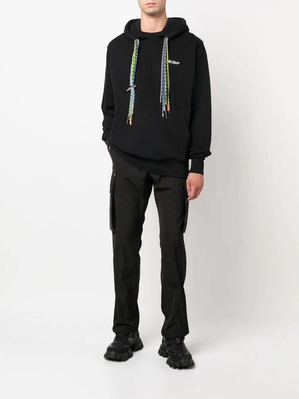 multi-cord long-sleeve hoodie - 2