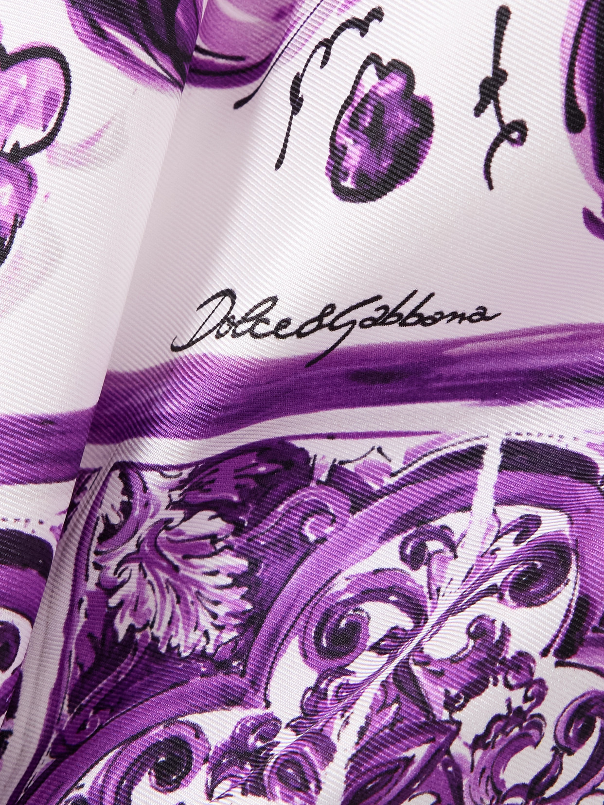 Cropped Asymmetric Printed Silk-twill Top - 4