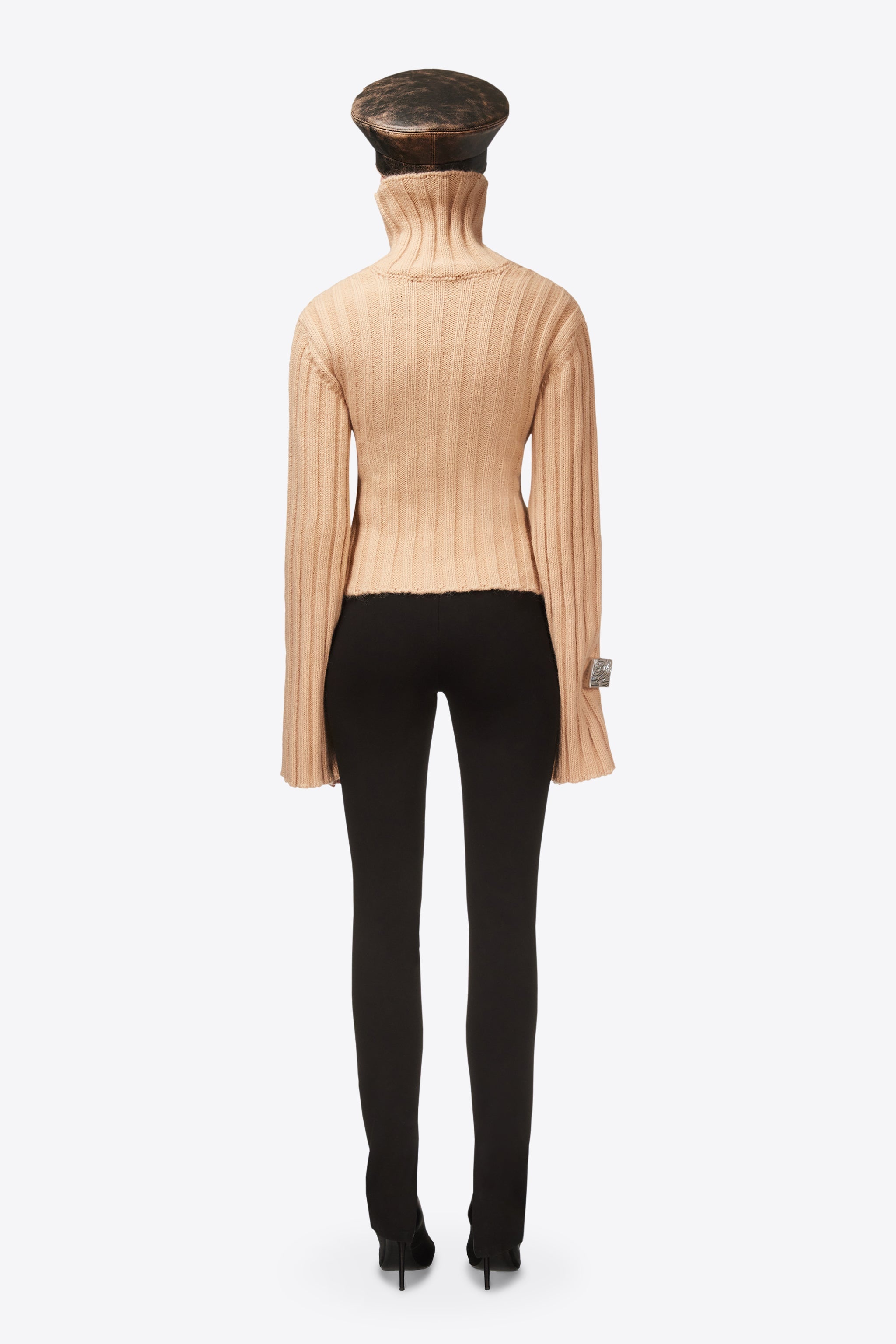 TWISTED KNIT TURTLENECK SWEATER - 5