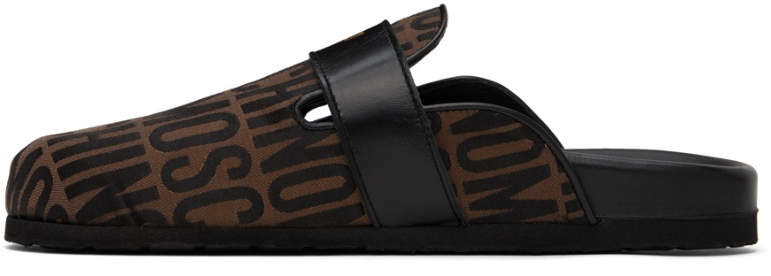 Black & Brown Logo Slippers - 3