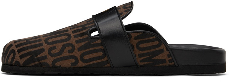 Black & Brown Logo Slippers 3