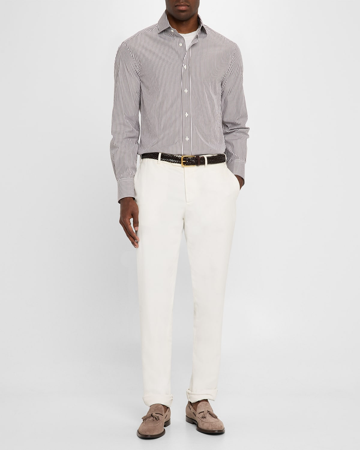 Men's Narrow Striped Long-Sleeve Shirt - 2