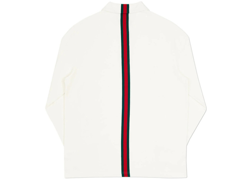 PALACE Palace Vertical Weave Zip Polo White outlook
