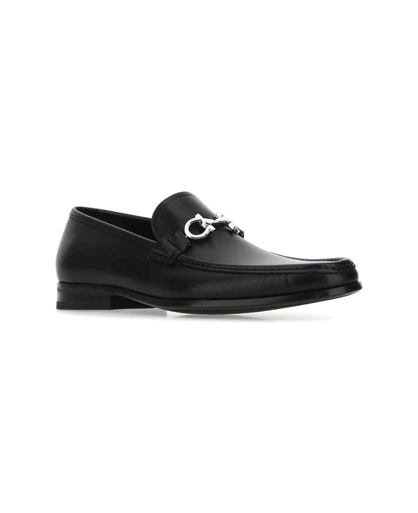 Black Leather Loafers - 2