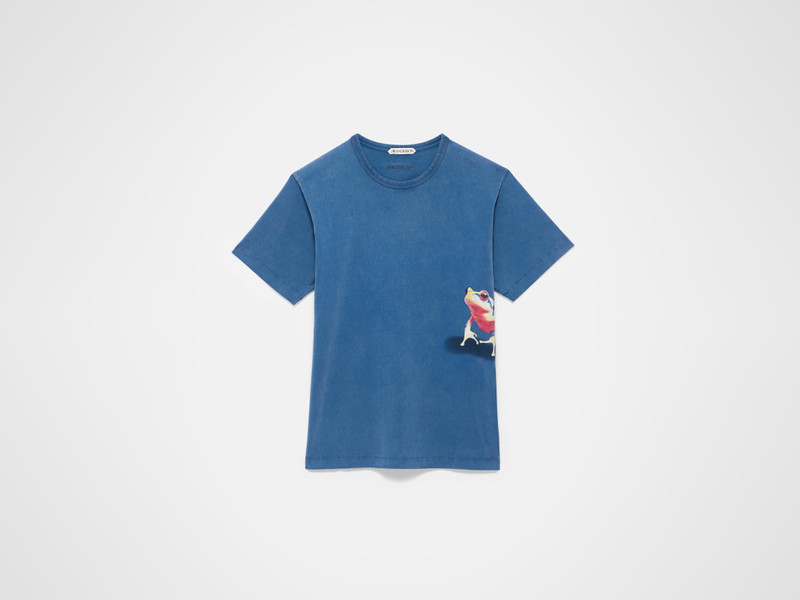 PEEKING FROG TSHIRT IN MID BLUE 1