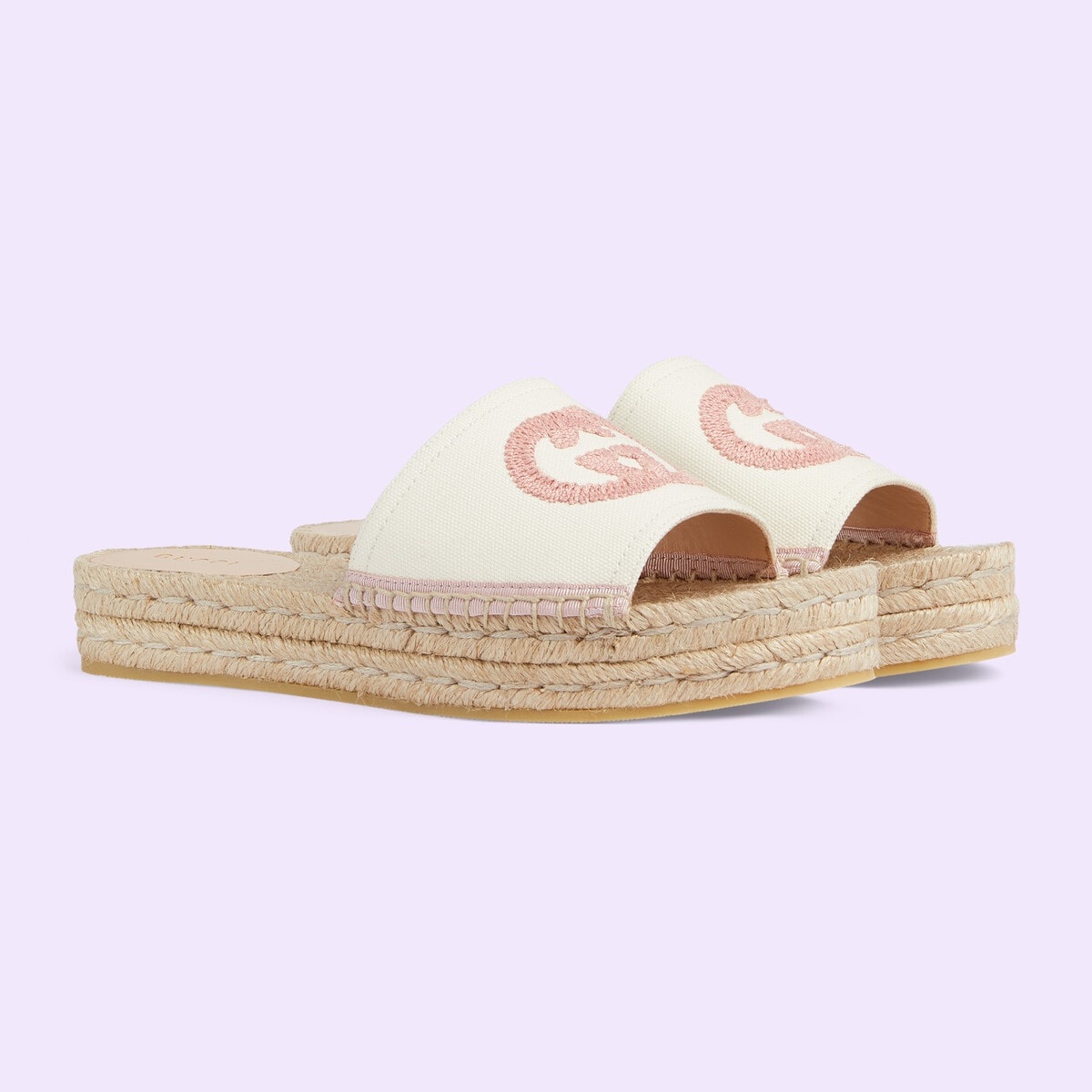Women's espadrille slide with Interlocking G - 2