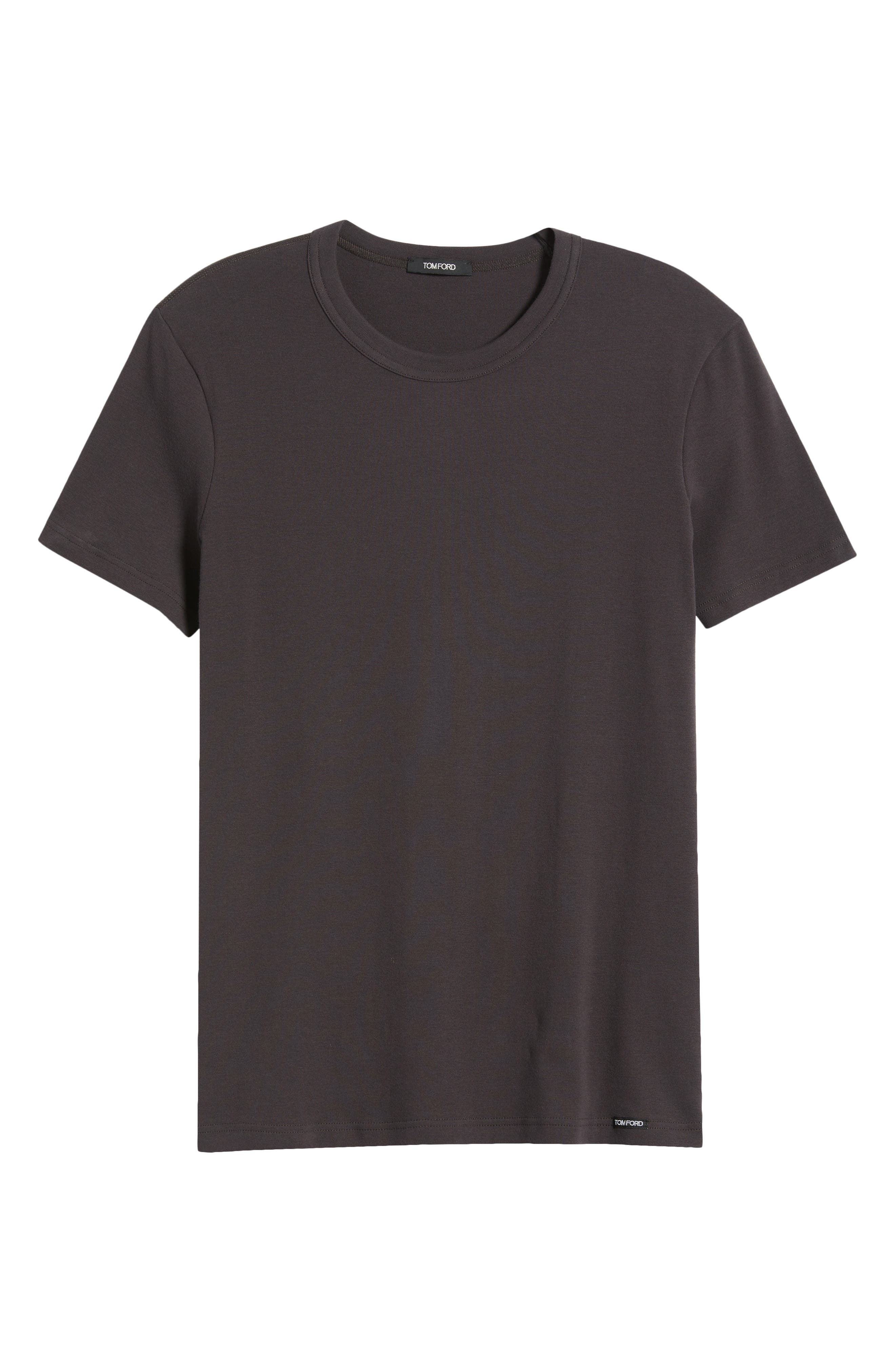 TOM FORD Cotton Jersey Crewneck T-Shirt in Dark Mink at Nordstrom - 6