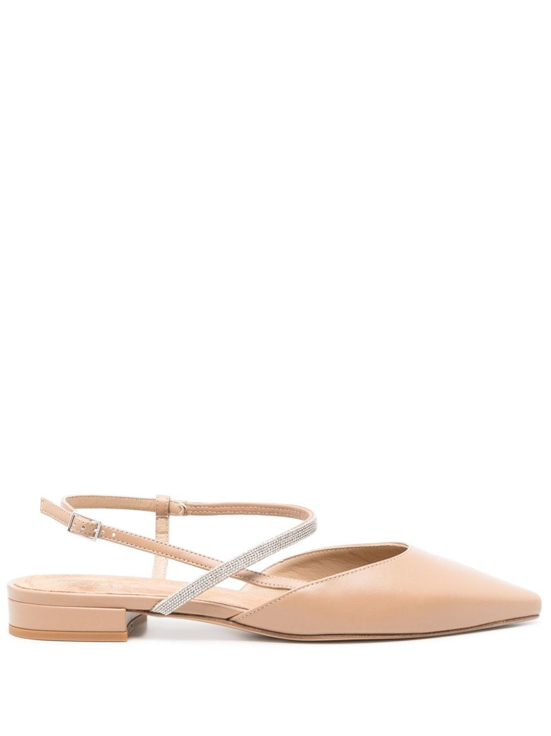 pointed leather ballerina shoes 1