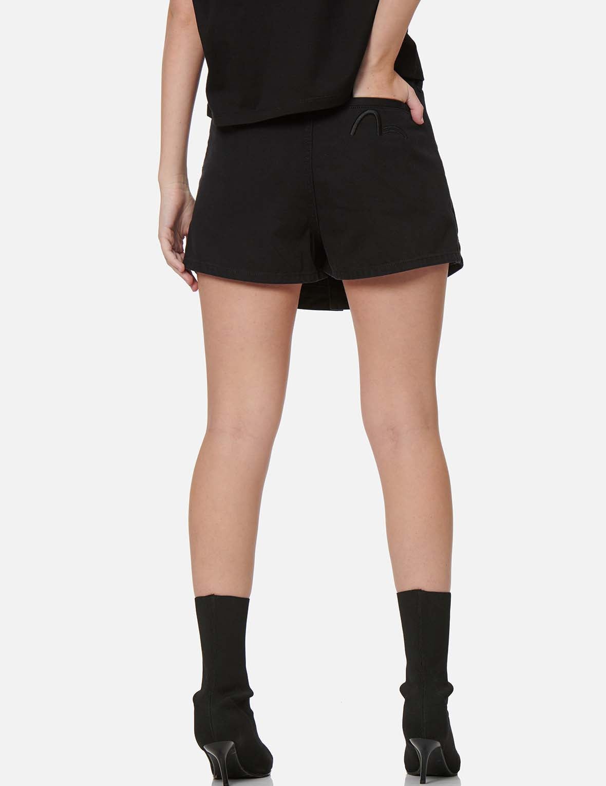Seagull Embroidery Denim Skort - 4